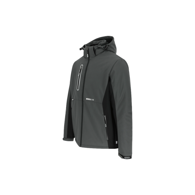 Softshell vest met meerdere zakken Taris grijs/zwart - Herock