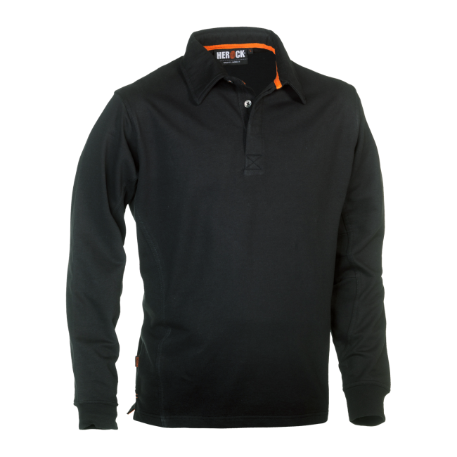 Polo de travail à manches longues Troja noir - Herock