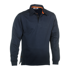 Arbeitspolo Troja langarm marineblau - Herock
