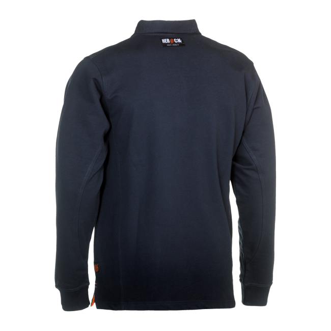 Werkpolo met lange mouwen Troja marineblauw - Herock