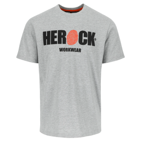 T-shirt z krótkimi rękawami Eni jasnoszary melanż - Herock