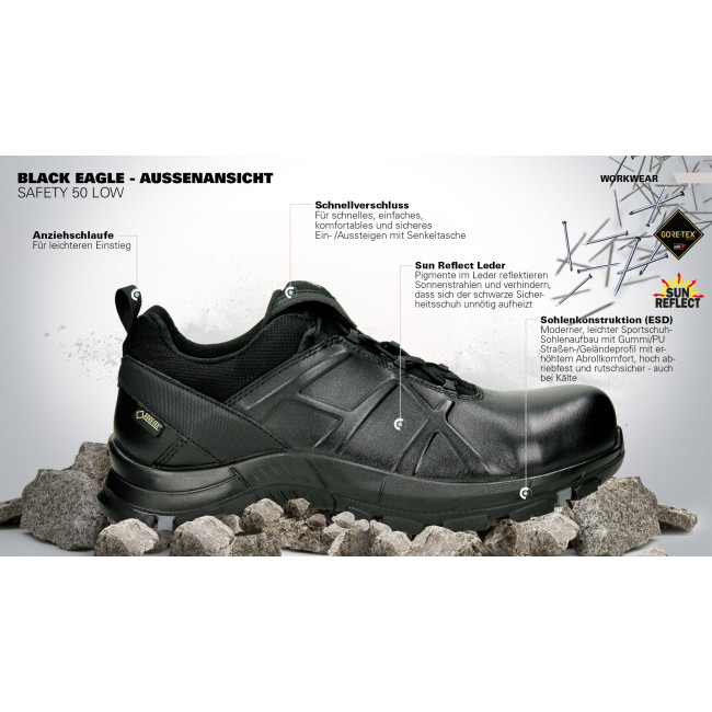 Chaussures de sécurité Black Eagle Safety 50.1 low S3 - Haix