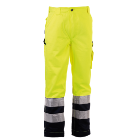 Pantalon de travail haute visibilité Olympus Jaune et bleu marine - Herock