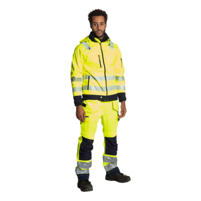 Warnschutz-Arbeitshose Olympus Gelb und marineblau - Herock