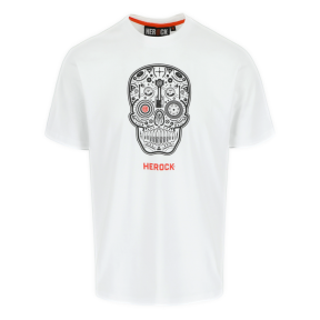 T-shirt korte mouwen Skullo Wit - Herock