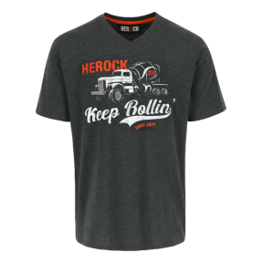 T-shirt manches courtes Rollin Gris foncé chiné - Herock