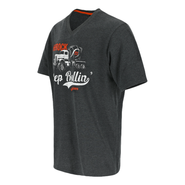 T-shirt manches courtes Rollin Gris foncé chiné - Herock