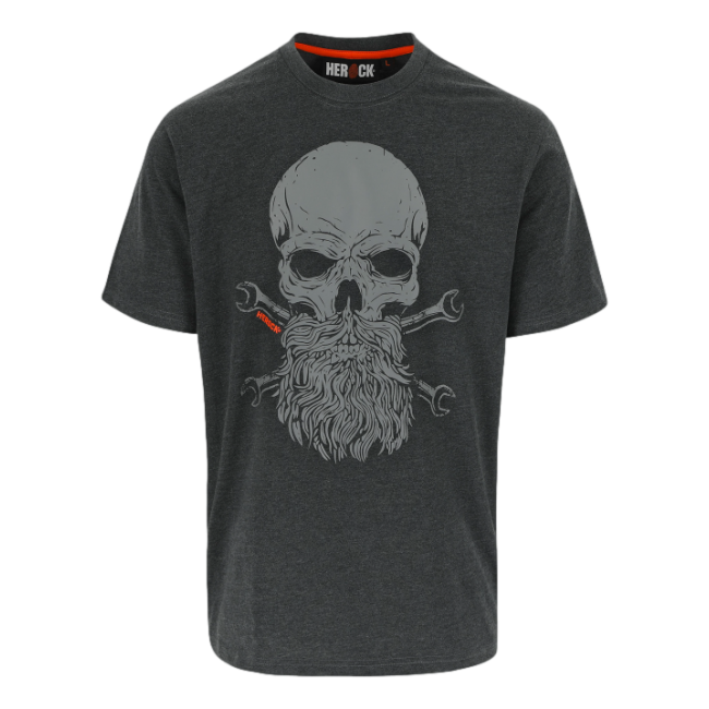 T-shirt z krótkimi rękawami Maximus Ciemnoszary melanż - Herock