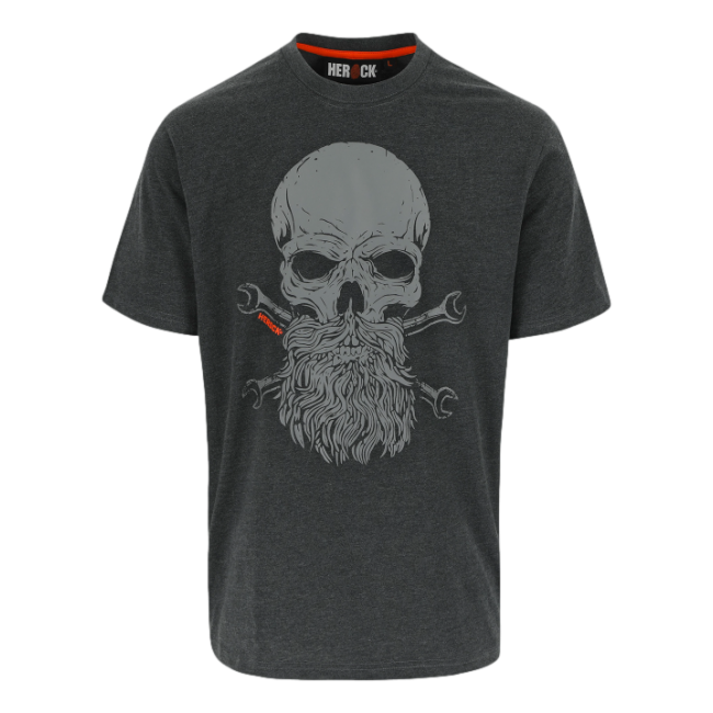 T-shirt z krótkimi rękawami Maximus Ciemnoszary melanż - Herock