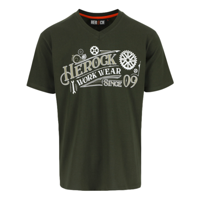 T-shirt manches courtes Barber Kaki foncé - Herock