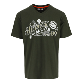 Kurzarm T-Shirt Barber Dunkelkhaki - Herock