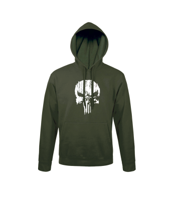 Sweat-shirt Punisher Blanc/Vert OD - Army Design by Summit Outdoor