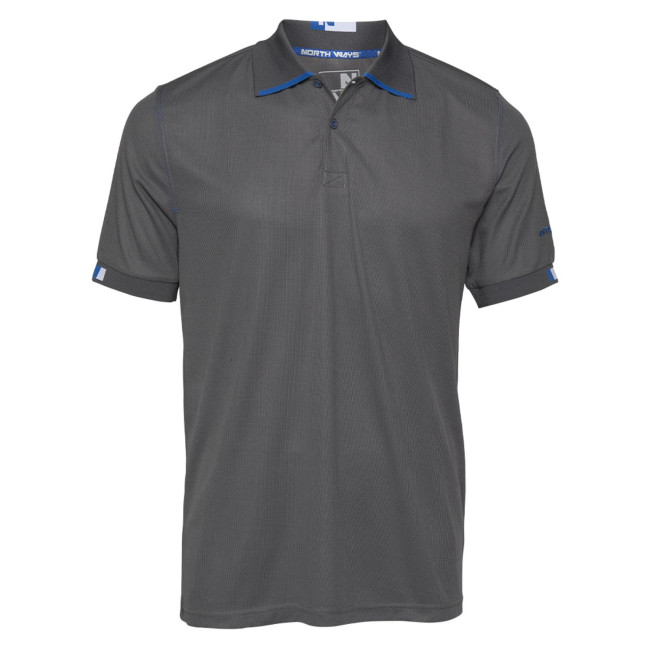 Arbeits-Poloshirt Beven grau/blau - North Ways
