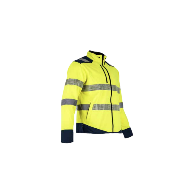 Kurtka polarowa hv authentic flash Żółty fluorescencyjny i granatowy - LMA