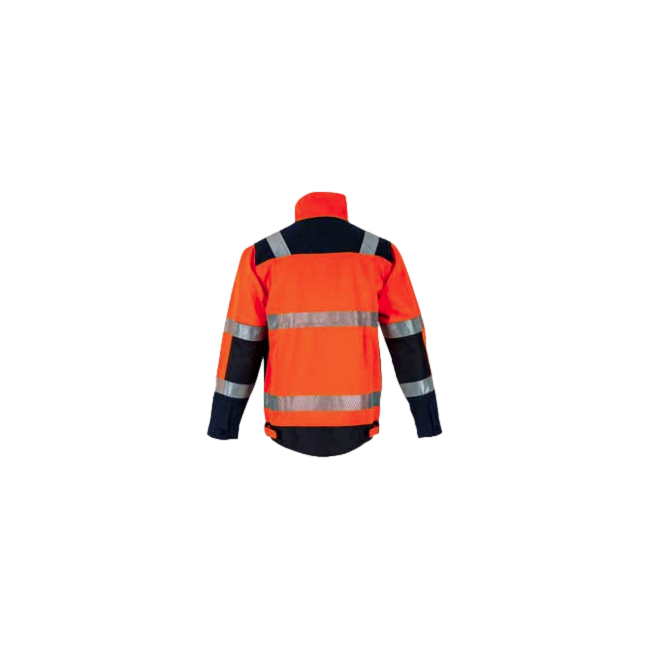 Veste hv Ampoule Orange fluo et marine - LMA