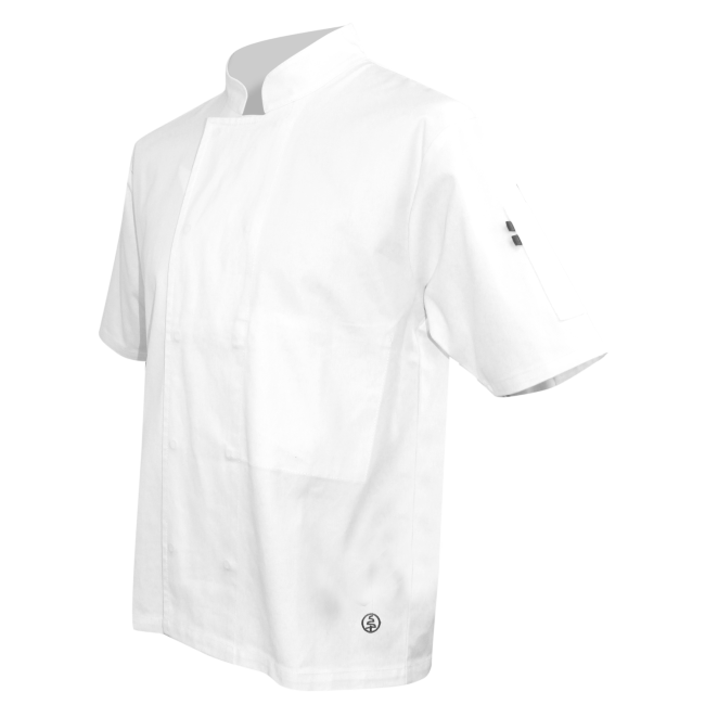 Veste cuisinier mc pressions cachées Merlu Blanc - LMA