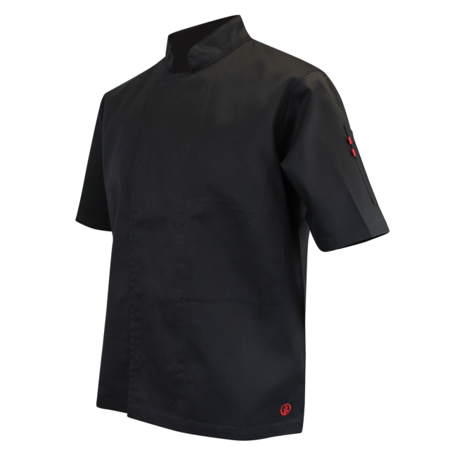 Veste de cuisine mc pressions cachées Écumoire Noir - LMA