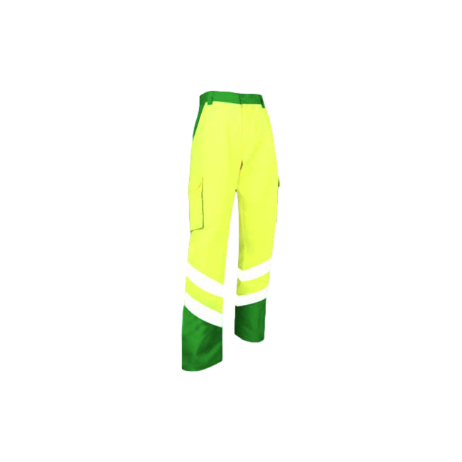 Pantalon bicolore hv Balise Jaune fluo et vert - LMA