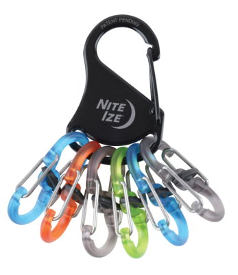 Porte-clés KeyRack Locker avec mousqueton + 6 S-biners plastique - Nite Ize