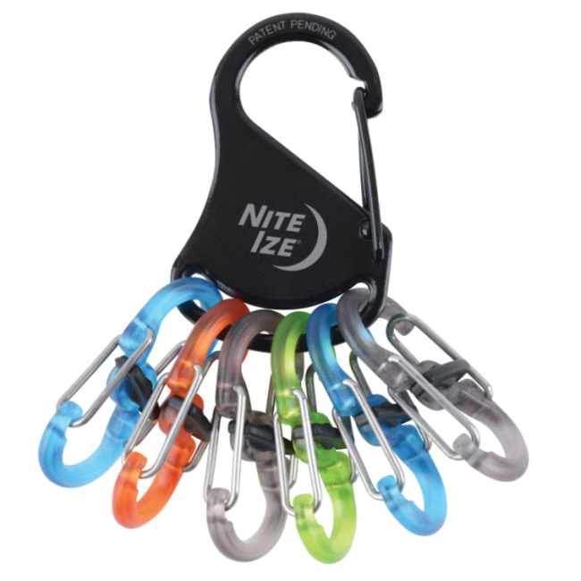 Sleutelhanger KeyRack Locker met karabijnhaak + 6 S-biners plastic - Nite Ize