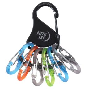KeyRack Locker Schlüsselhalter mit Karabiner + 6 Kunststoff S-Biners - Nite Ize