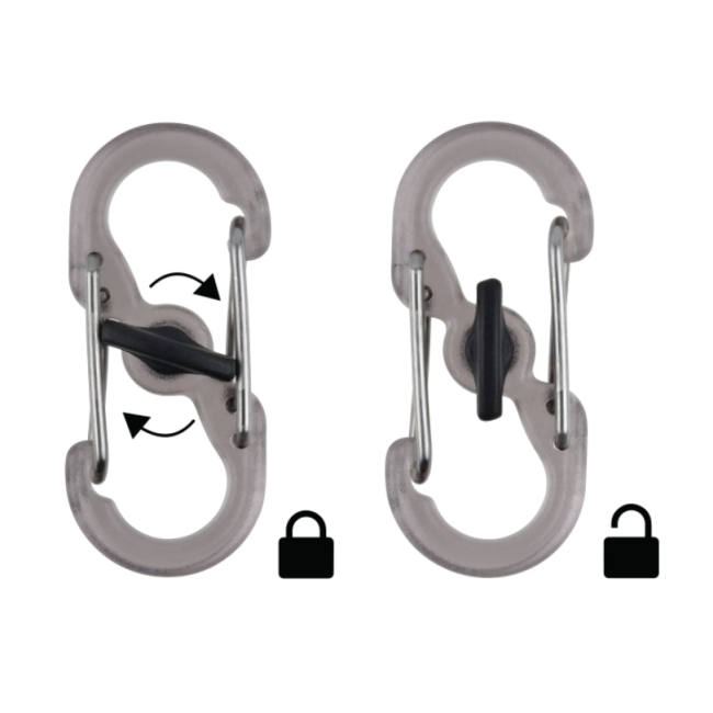 Sleutelhanger KeyRack Locker met karabijnhaak + 6 S-biners plastic - Nite Ize