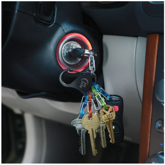 KeyRack Locker Schlüsselhalter mit Karabiner + 6 Kunststoff-S-Biner - Nite Ize