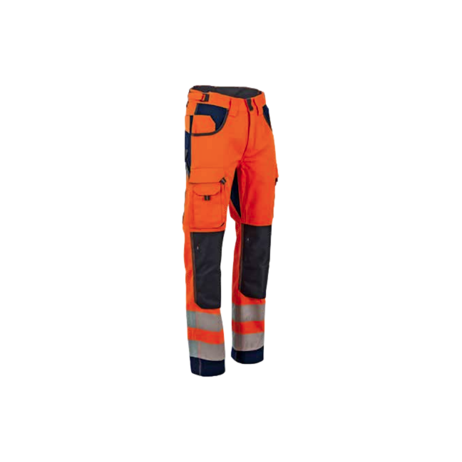 Authentic Polarisation hv broek fluor oranje en marine - LMA