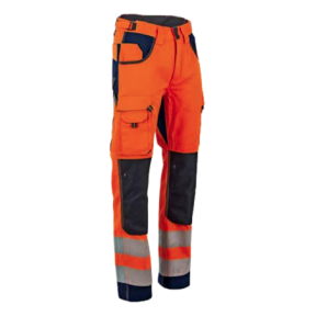 Pantalon hv Authentic Polarisation Orange fluo et marine - LMA