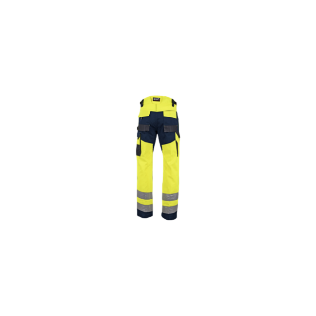 Warnschutzhose Authentic Defense neongelb und marineblau - LMA