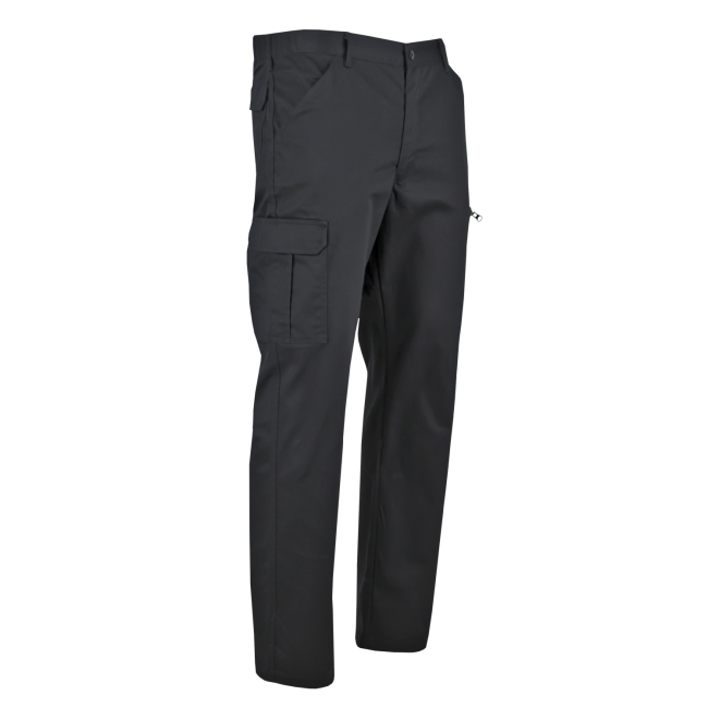 Pantalon braguette zippée multipoches Calibre Noir - LMA