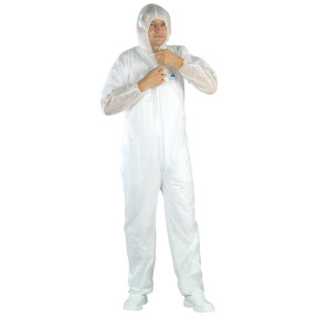 Combinaison SPP 40g/m² blanc avec capuche - COVERGUARD