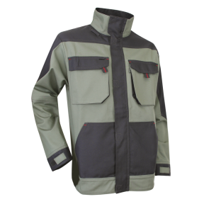 Veste bicolore paysagiste Pioche Kaki et gris nuit - LMA