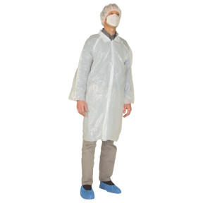 Bluza dla odwiedzających polietylen biała (X10) - COVERGUARD