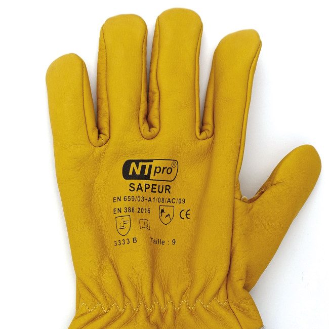 Gants Sapeur Pompier fleur de bovin - Patrol