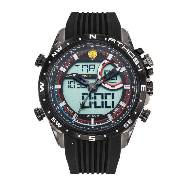 Herren Chronograph Alarm ATHOS 1 Schwarz - Patrouille de France