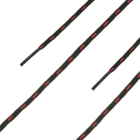 lacets safety low/mid, couleur noir - rouge noir - haix