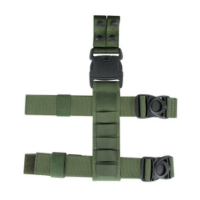 Plaque de cuisse minimaliste 2 sangles vert olive - Radar