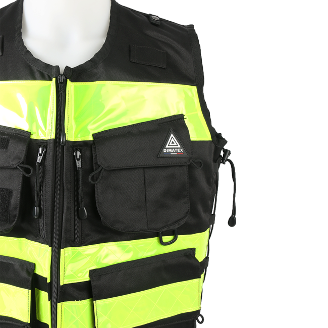Multi-pocket interventievest STAFF ACCESS zwart - Dimatex