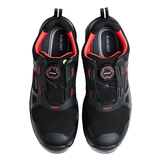 Sicherheitsschuhe Gecko S3 SRC HRO ESD Schwarz und Rot - Blaklader