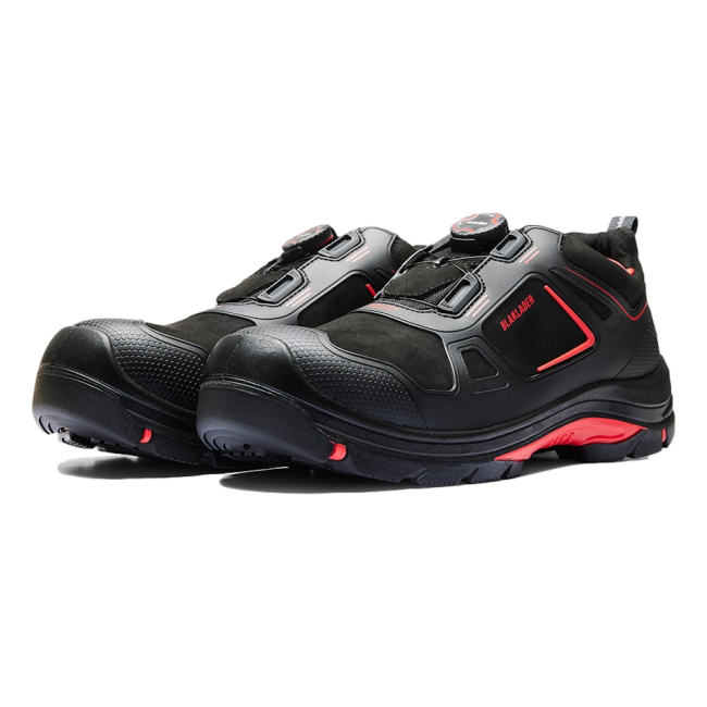 Chaussures de sécurité Gecko S3 SRC HRO ESD Noir et rouge - Blaklader