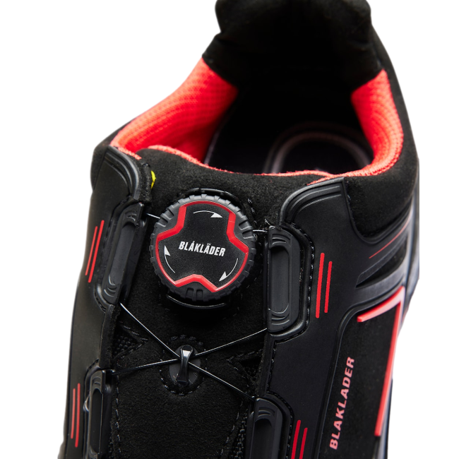 Sicherheitsschuhe Gecko S3 SRC HRO ESD Schwarz und Rot - Blaklader