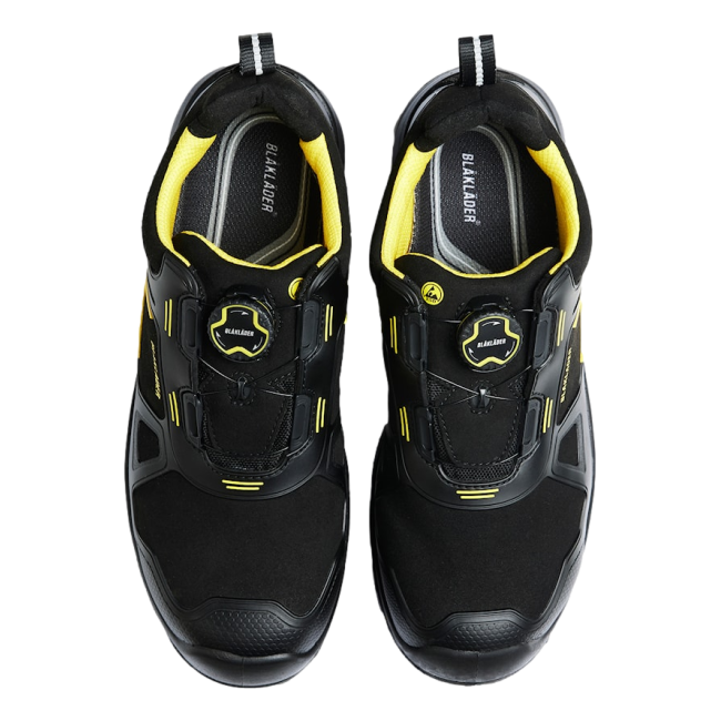 Chaussures de sécurité Gecko S3 SRC HRO ESD Noir et jaune - Blaklader