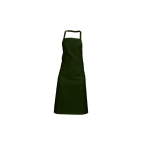 Bottle green Valet bib apron with pocket - SNV