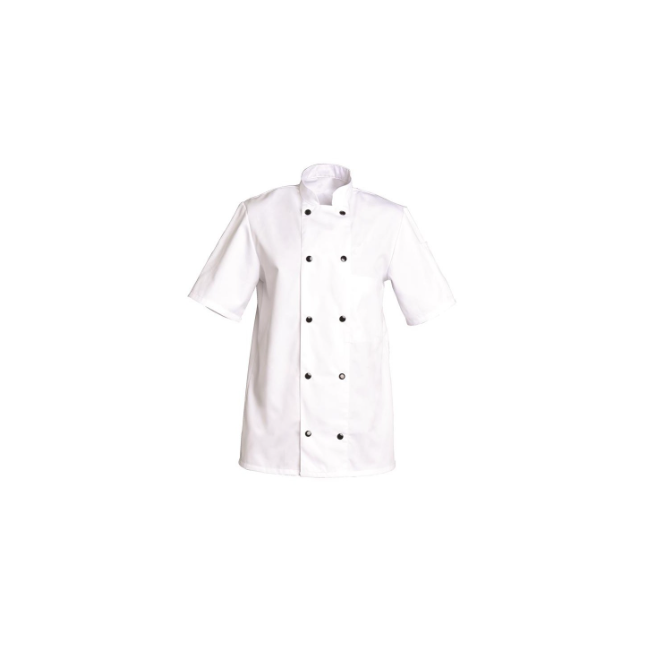 Veste de cuisine manches courtes Fabrice blanc - SNV