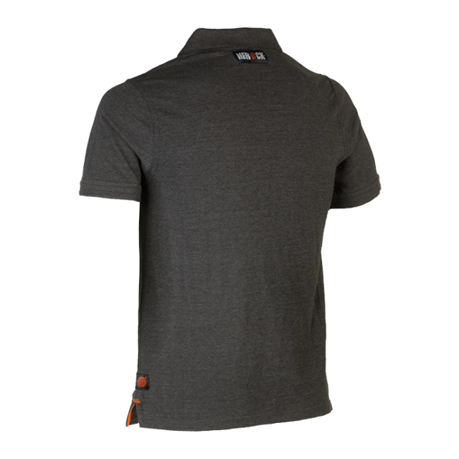 Polo manches courtes Levi Gris chiné foncé - Herock