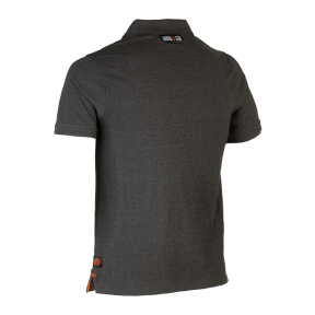Kurzarm-Polo Levi Dunkelmeliert - Herock