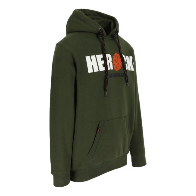 Kapuzensweater Hero dunkelkhaki und schwarz - Herock