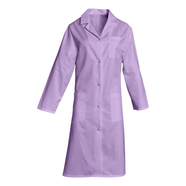 Polyester-Baumwolle-Kittel Madona langarm Flieder - SNV