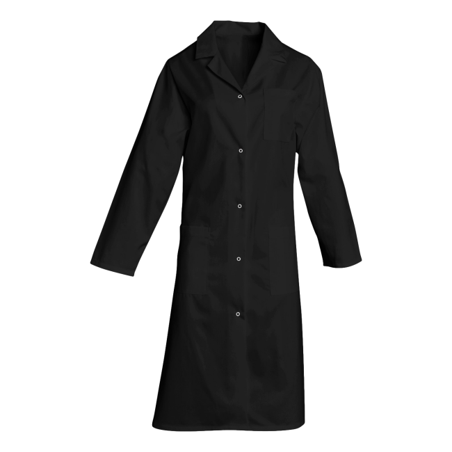Polyester-Baumwolle-Kittel Madona langarm Schwarz - SNV